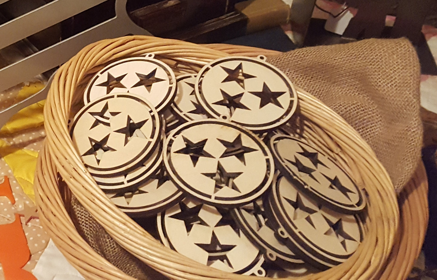 3.5" Tennessee Tri-Star Ornaments