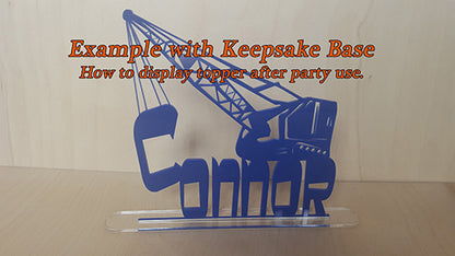 Kneeling Cowboy Cake Topper with Name