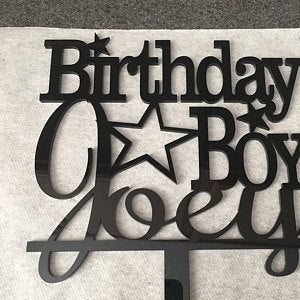 Birthday Girl (Birthday Boy) Cake Topper with Name