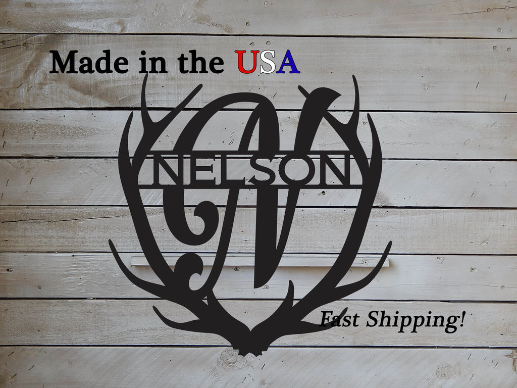 24" Deer Antler Monogram