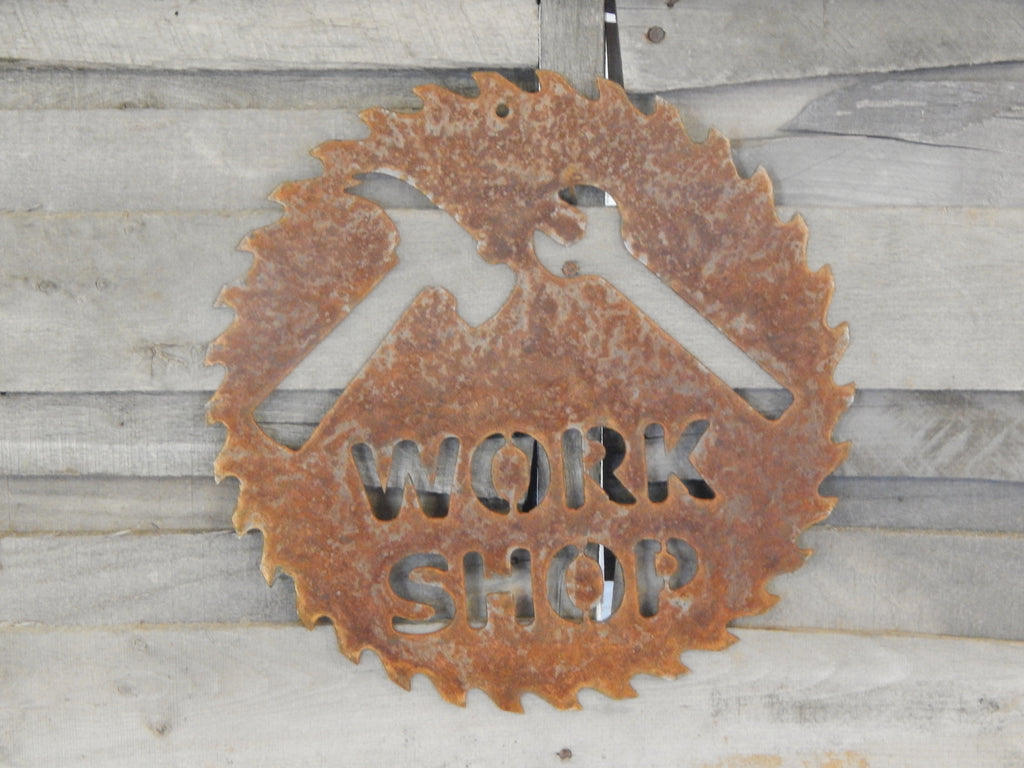 Work Shop Metal Sign