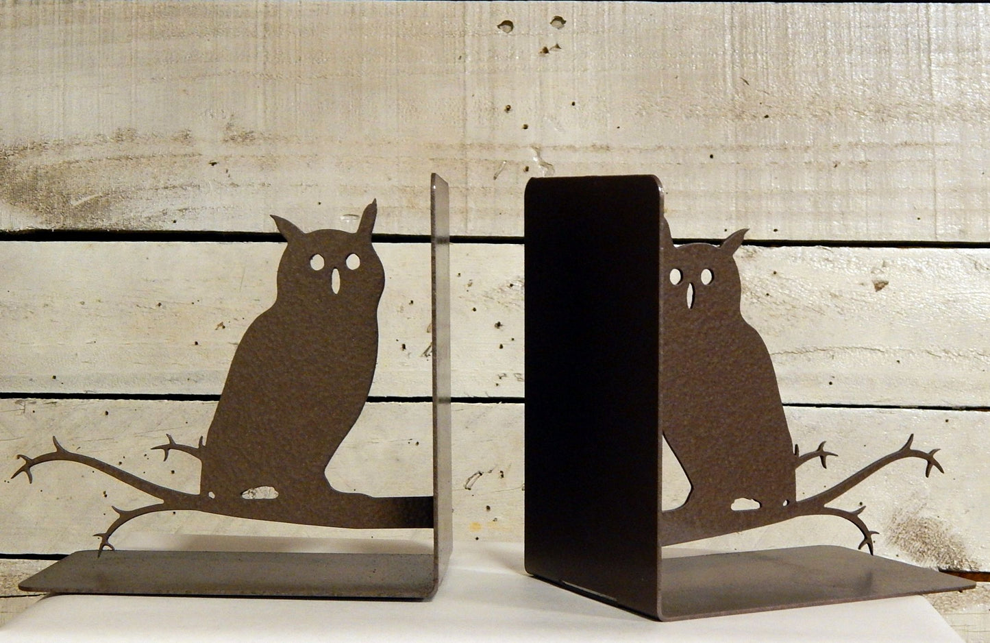 Owls on Branch Bookends