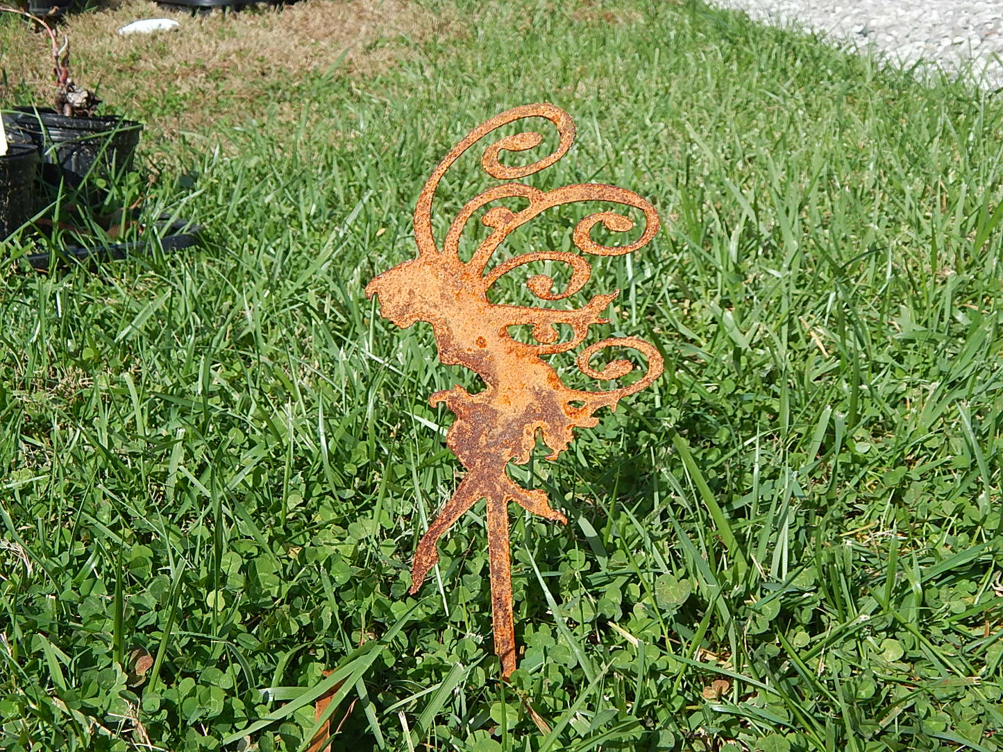 Garden Fairy Yard Art - Rusty