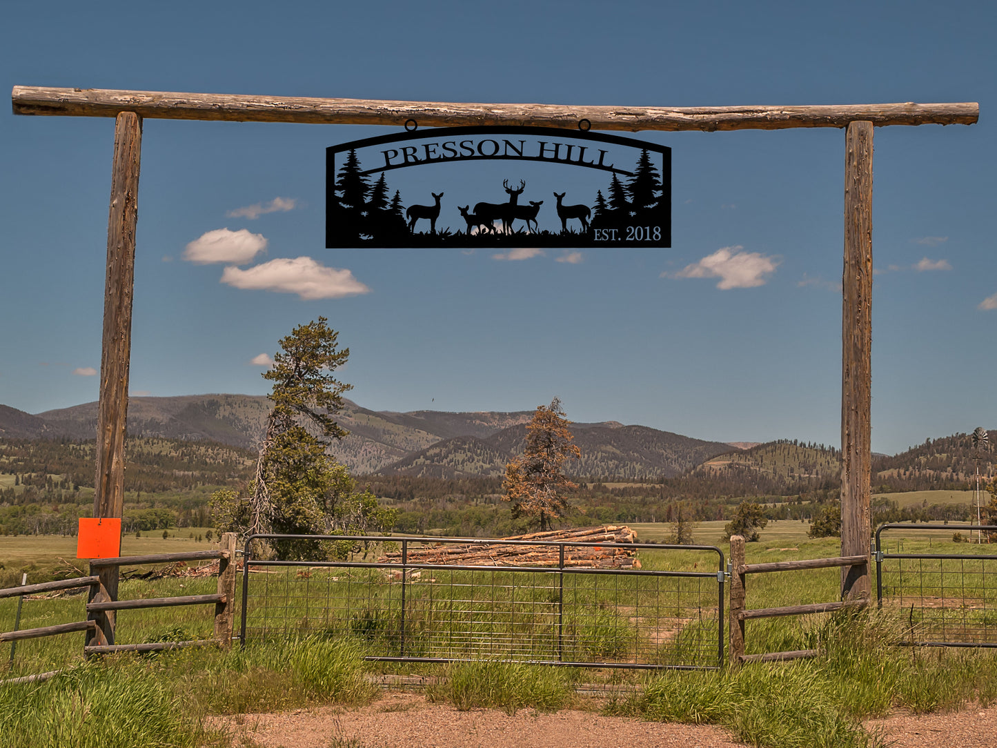 Deer Ranch Sign with Established Year