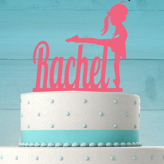 Young Ballerina Cake Topper with Name