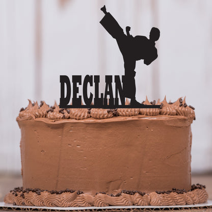 Karate Cake Topper with Name