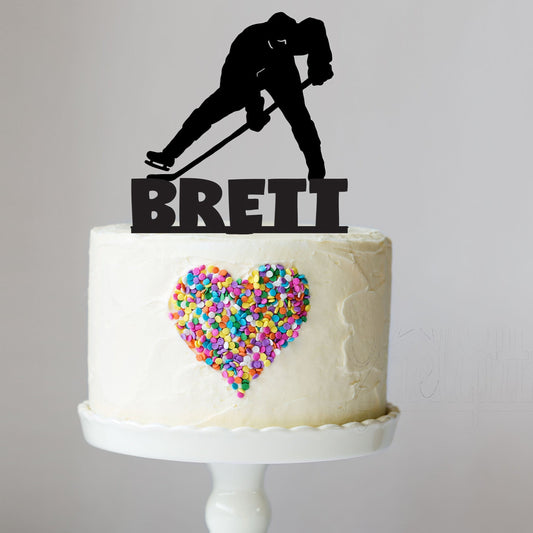Hockey Cake Topper with Name