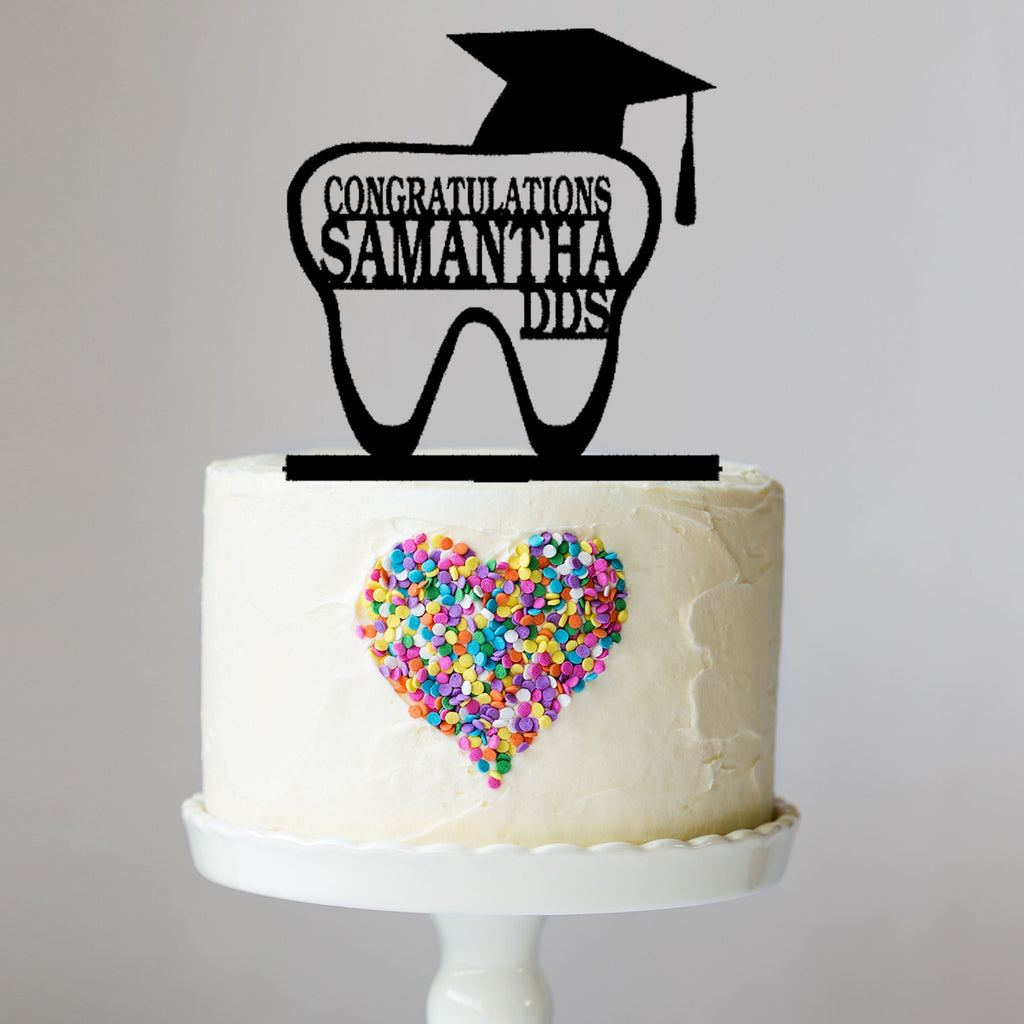 Dental School Graduate Cake Topper with Name