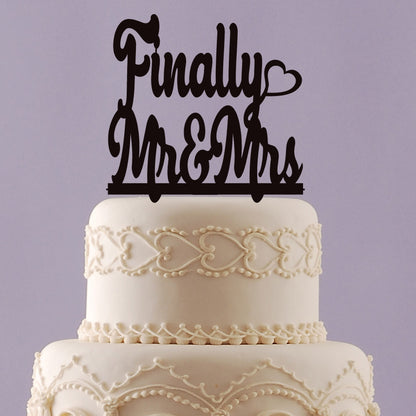 Finally Mr and Mrs Wedding Cake Topper