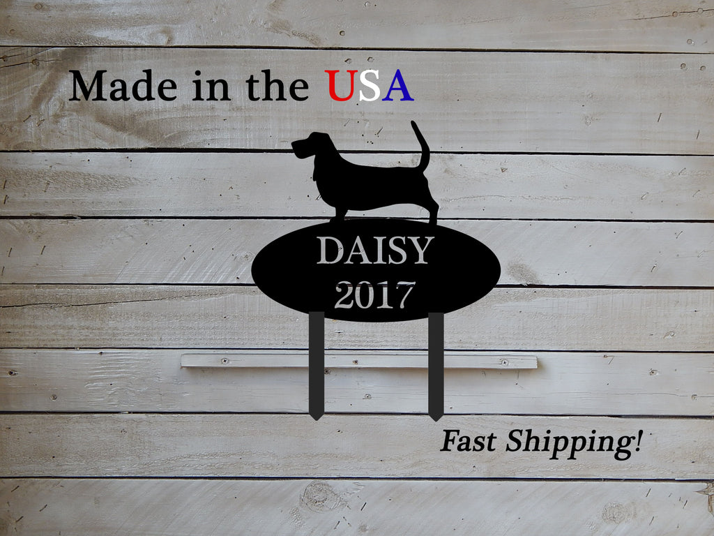 Large Oval Pet Memorial Marker with Stake
