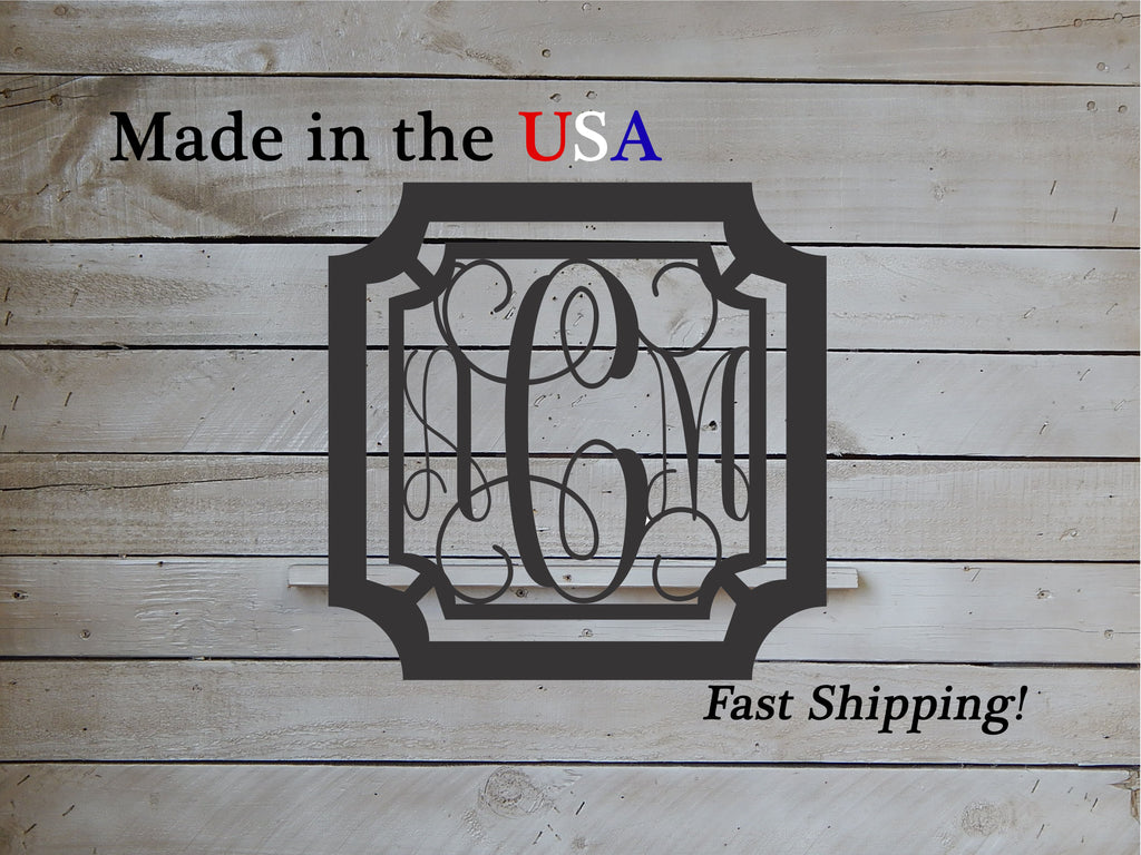 20" Vine Initials Monogram