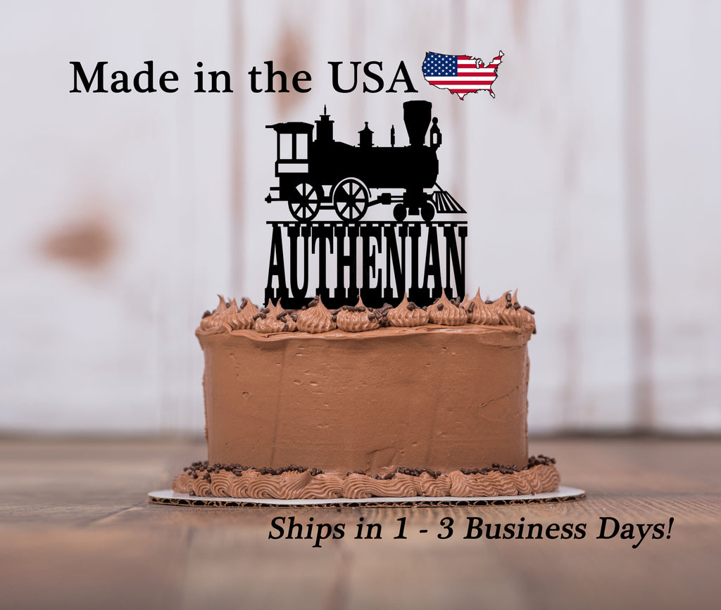 Train Cake Topper with Name