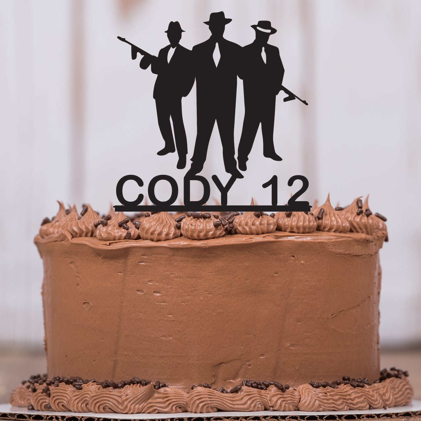 Mafia Cake Topper with Name
