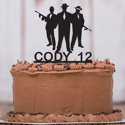 Mafia Cake Topper with Name
