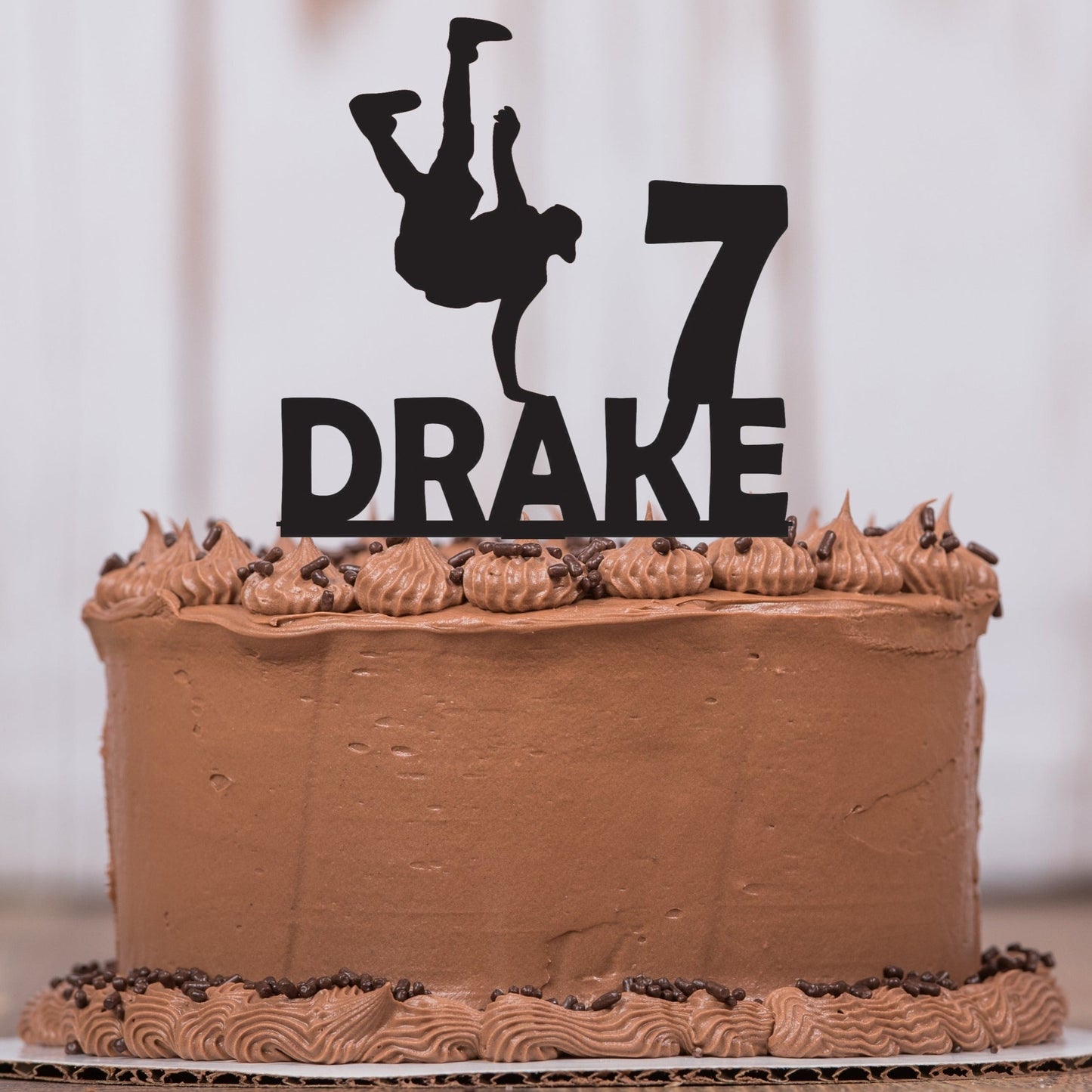 Break Dancer Cake Topper with Name and Age