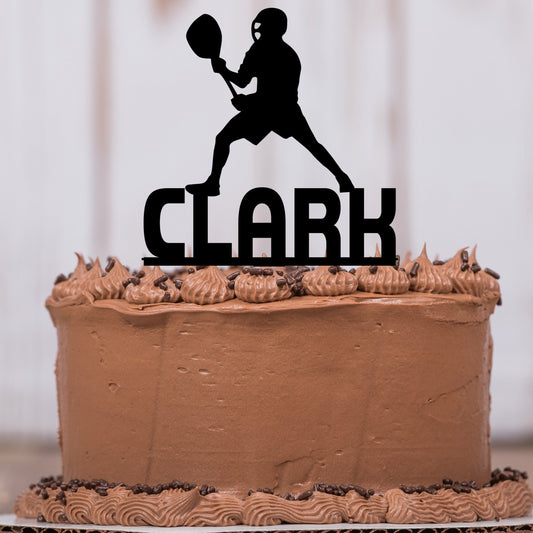 Lacrosse Goalie Cake Topper with Name