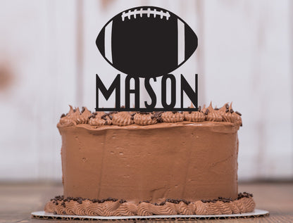 Football Cake Topper with Name