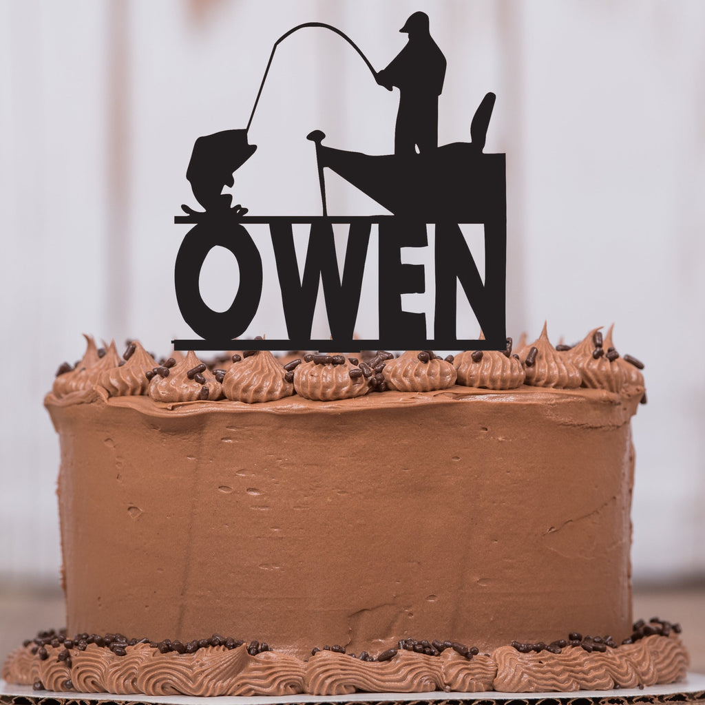 Fisher Cake Topper with Name