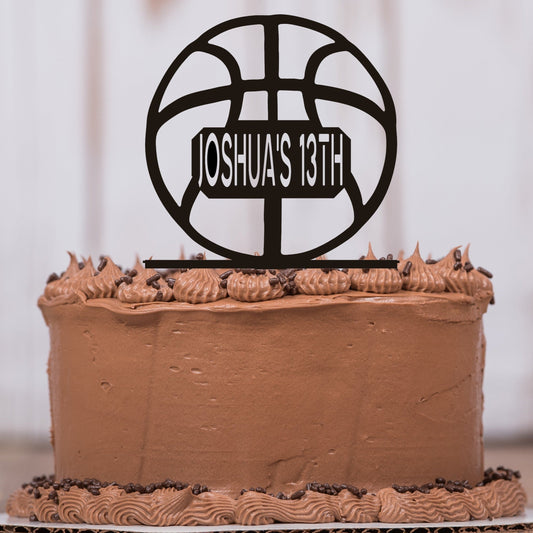 Basketball Cake Topper with Name