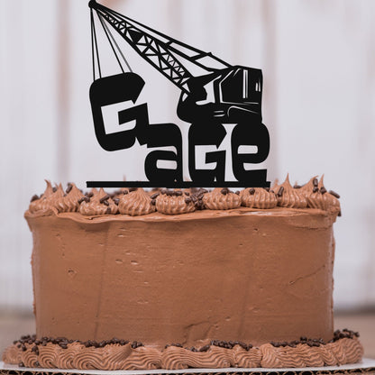 Crane Cake Topper with Name