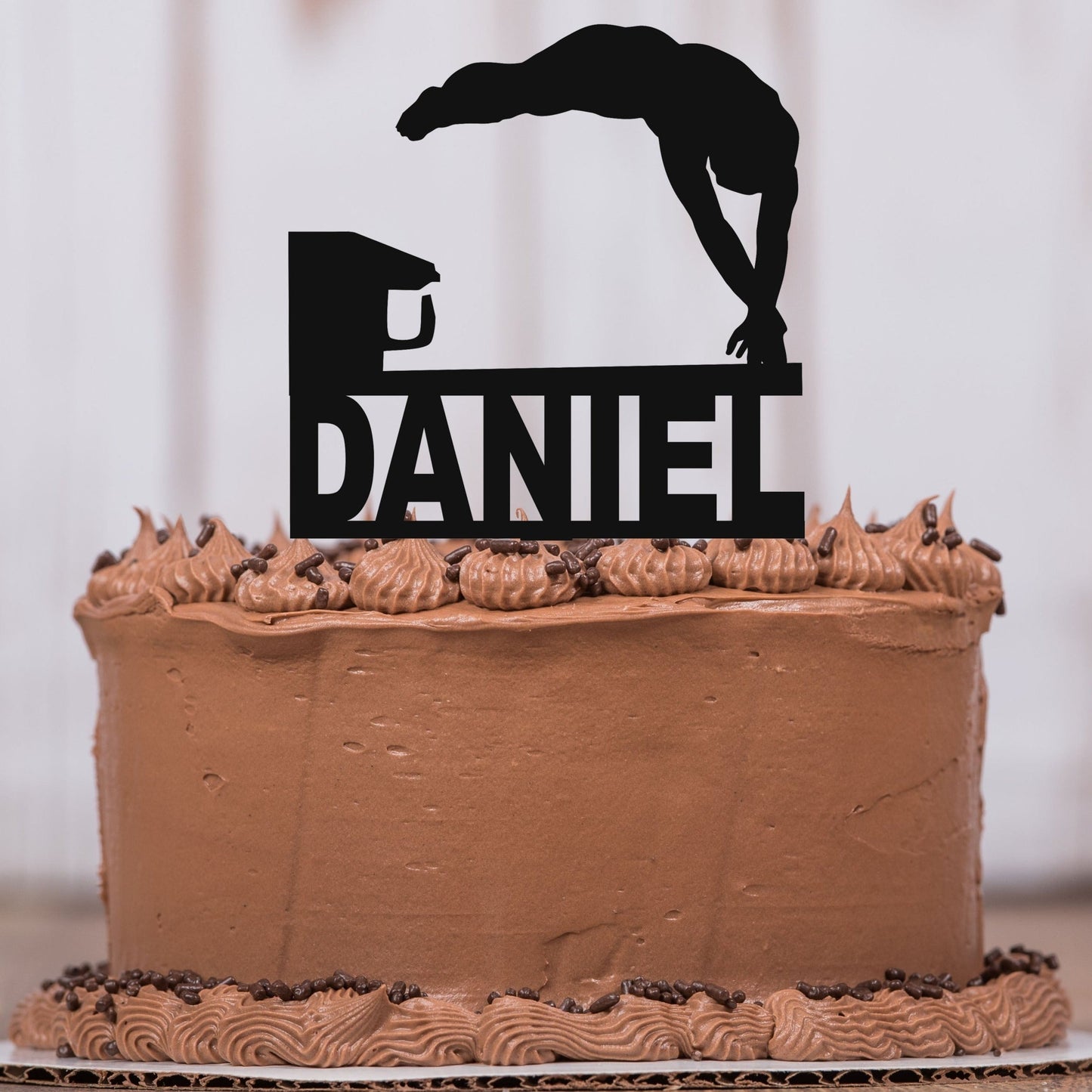 Diver/ Swimmer Cake Topper with Name