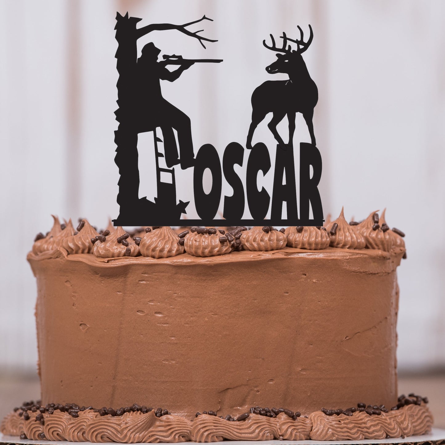 Hunting Cake Topper with Name