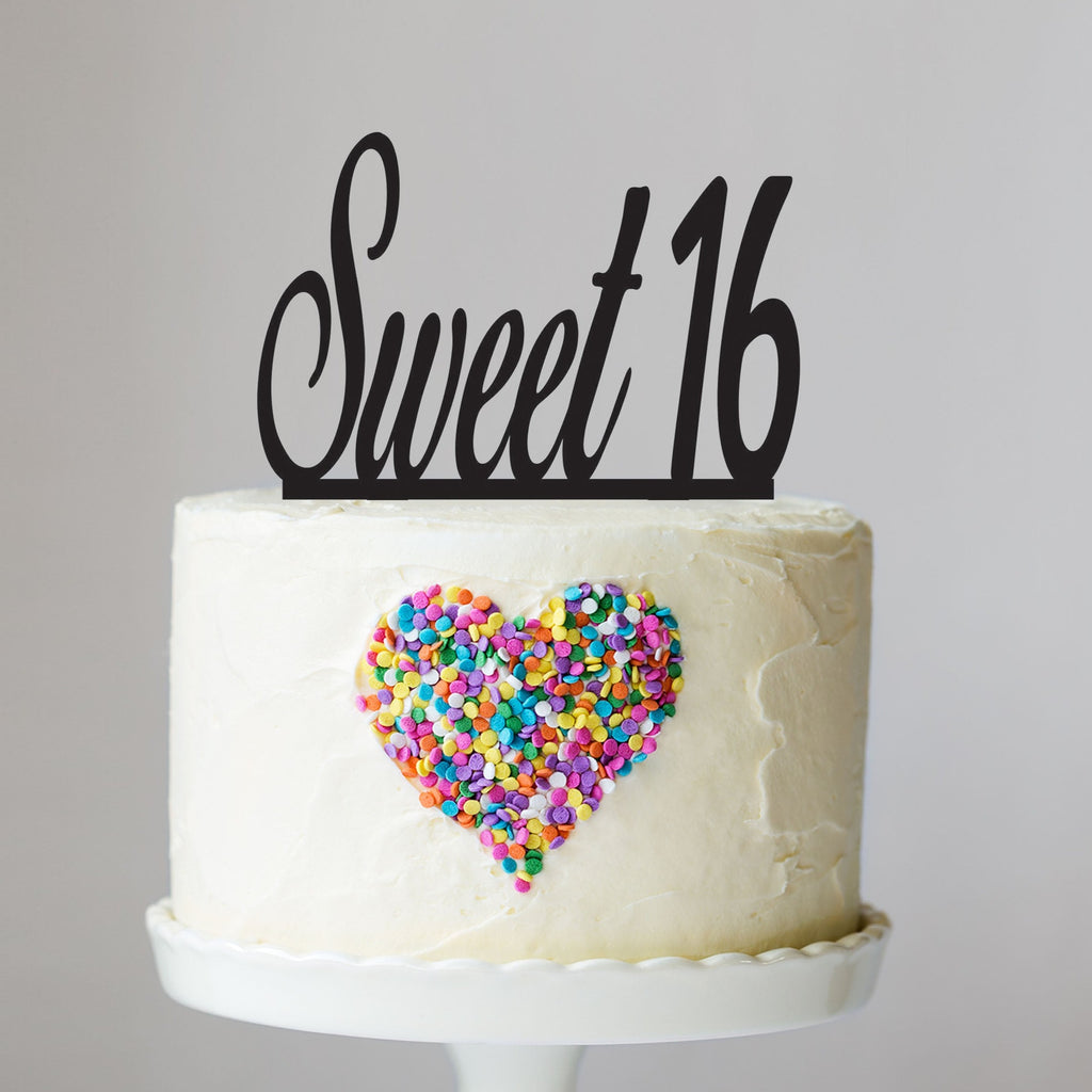 Sweet 16 Cake Topper