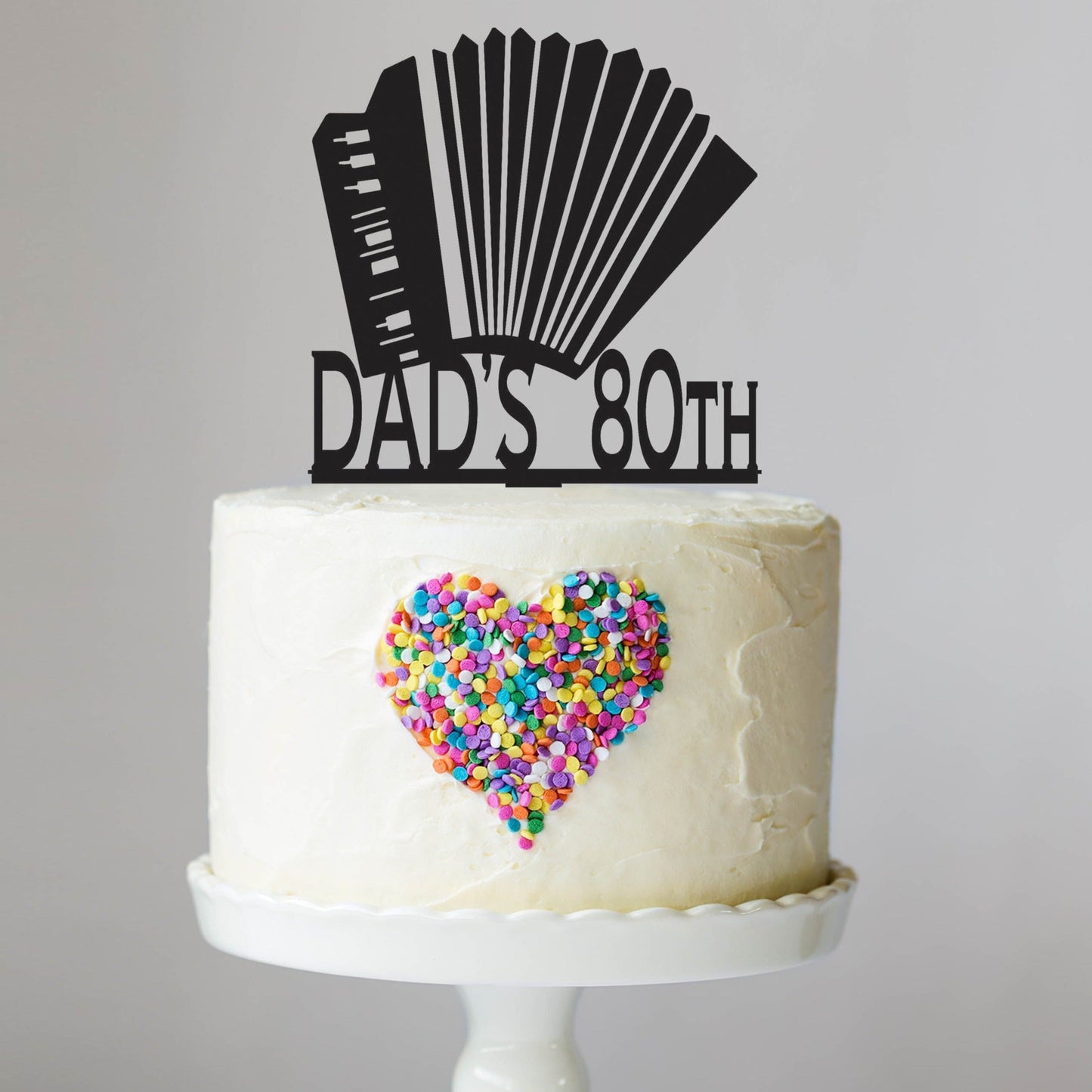 Accordion Cake Topper with Name
