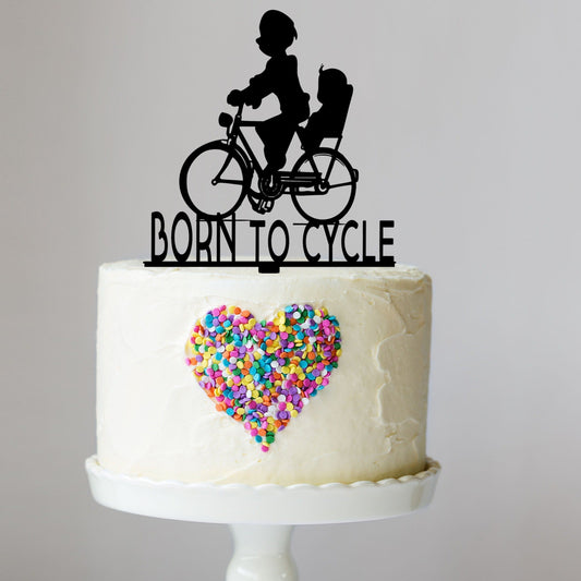Baby Shower  Bicycling Cake Topper