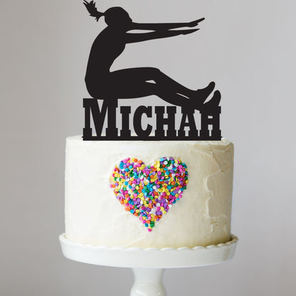 Long Jumper Cake Topper with Name