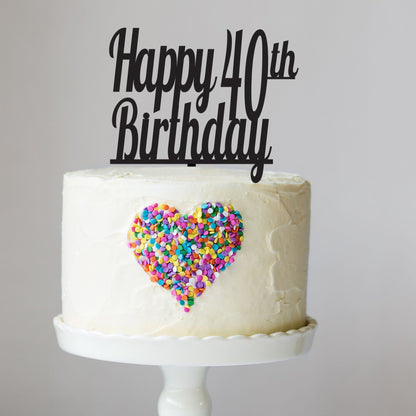 Happy Birthday Cake Topper, Any Age