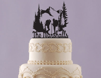 Hikers Cake Topper with Name