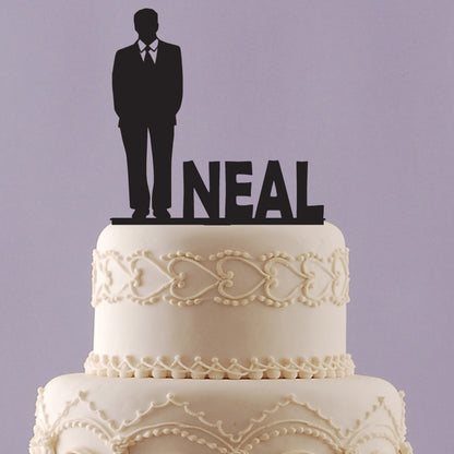 Groom's Cake Topper with Name