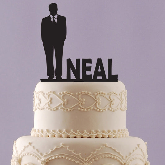 Groom's Cake Topper with Name