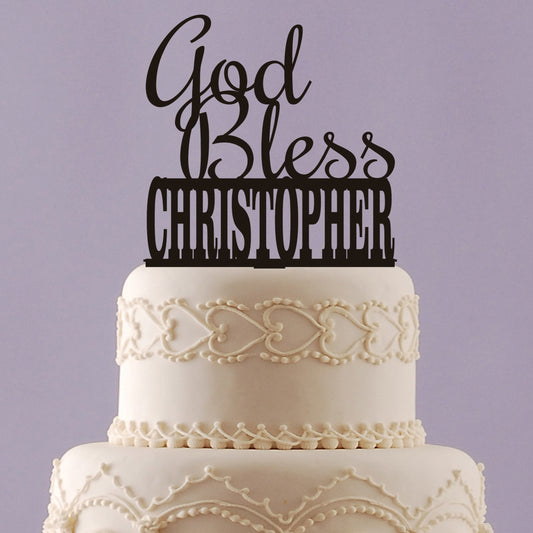 Baptism Cake Topper with Name