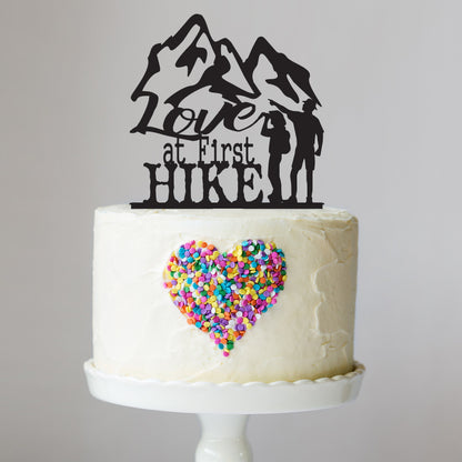 Love at First Hike Cake Topper