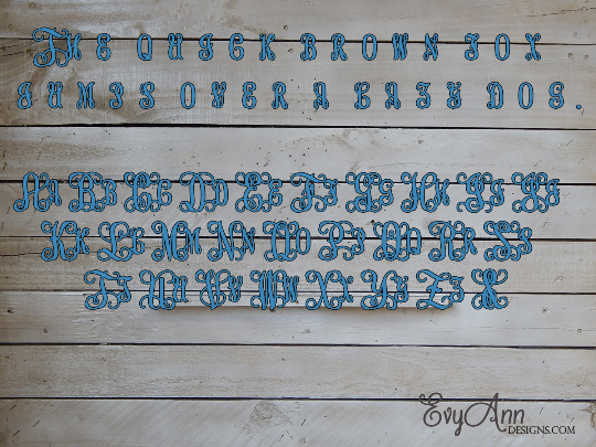20" Vine Initials Monogram