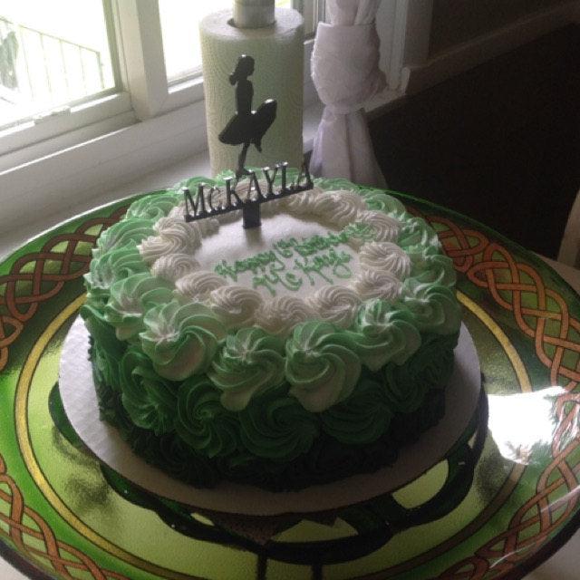 Irish Dancing Girl Cake Topper with Name