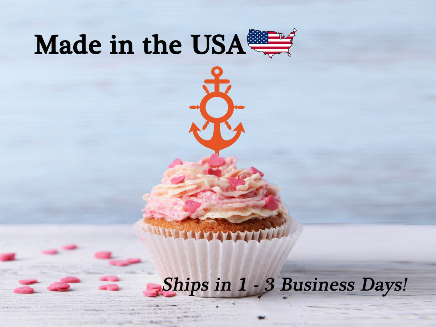 Anchor Cupcake Toppers