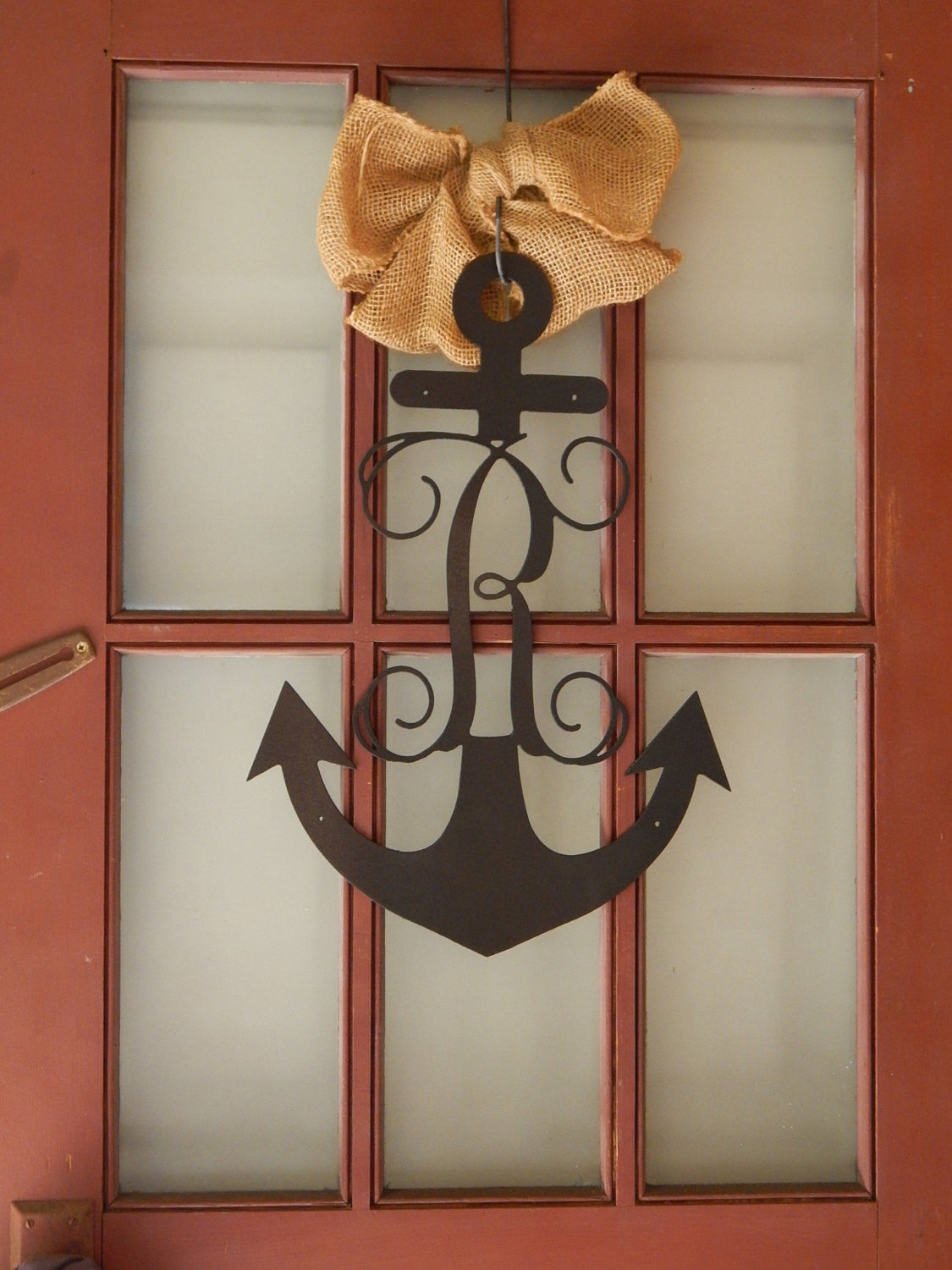 Anchor with Vine Initial