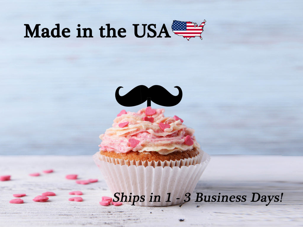 Mustache Cupcake Toppers