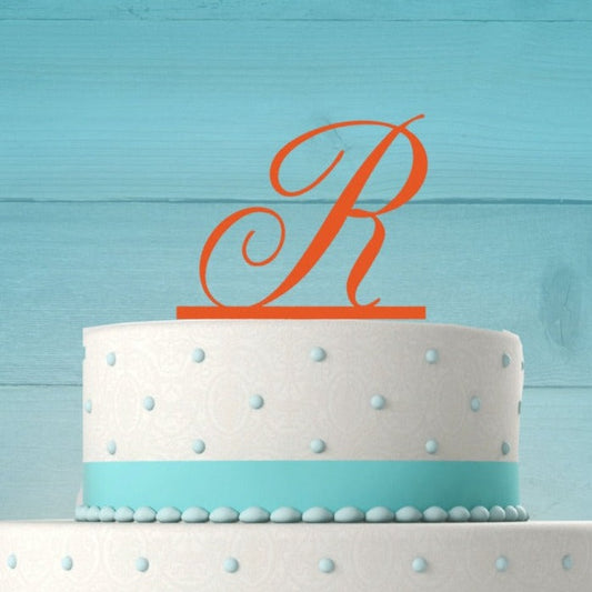 Fancy Initial Cake Topper