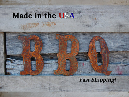 6" BBQ Letter, 3 piece set