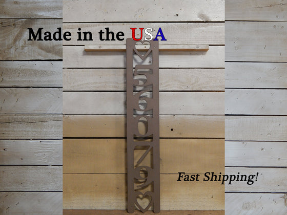 Vertical Heart Address Plaque
