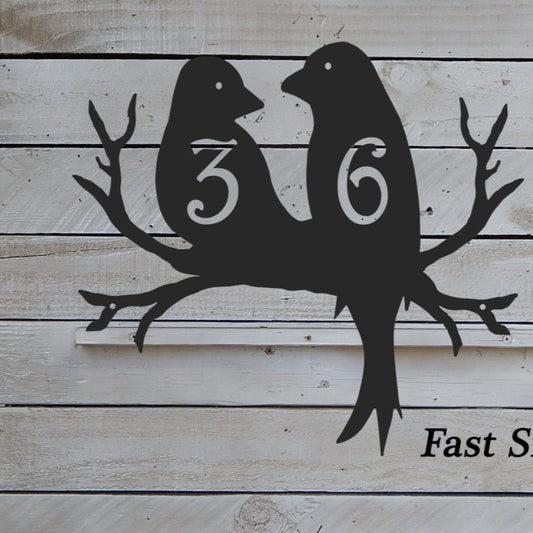2 Love Birds Address Plaque