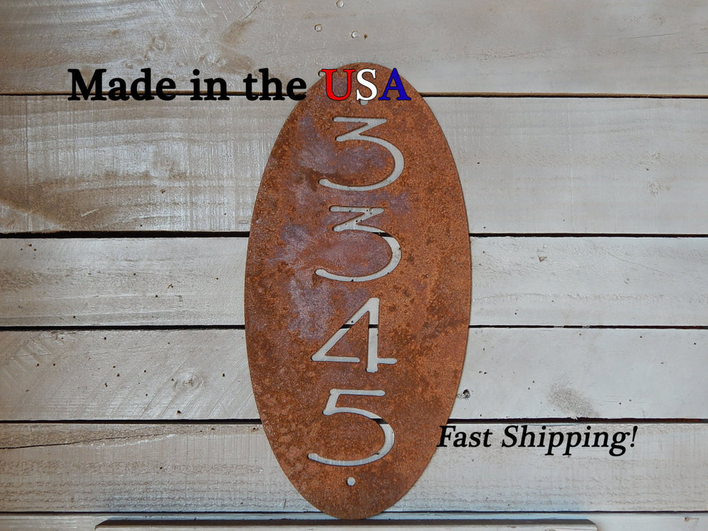 Vertical Oval Address Plaque