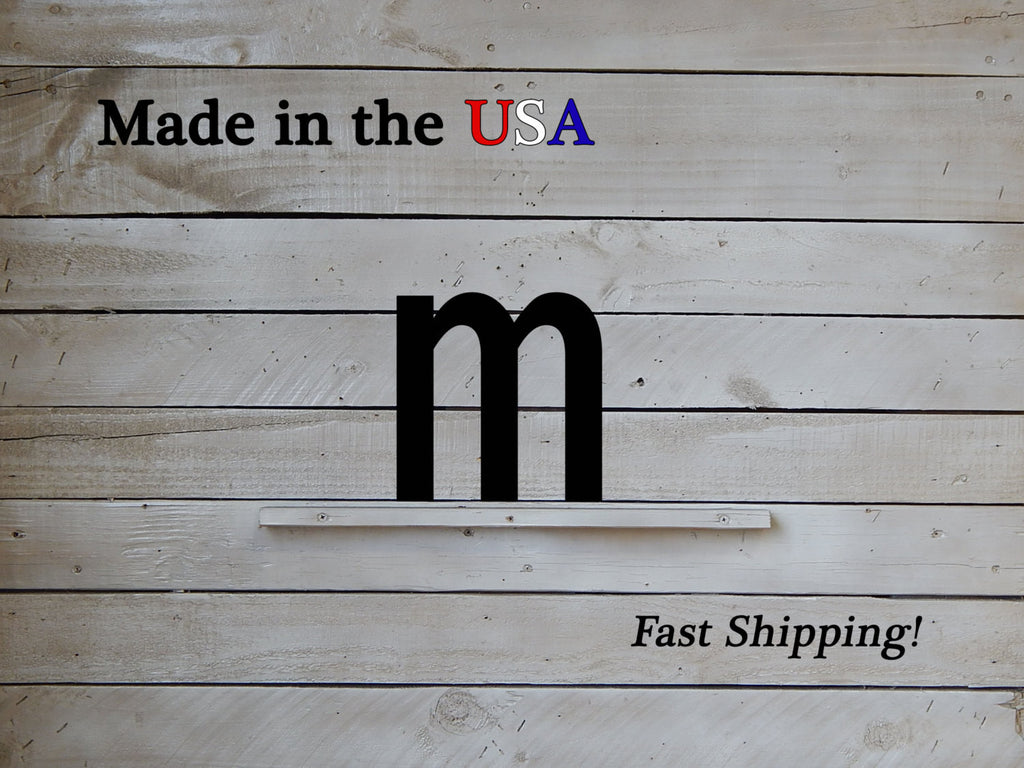 12" Modern Lower Case Letter