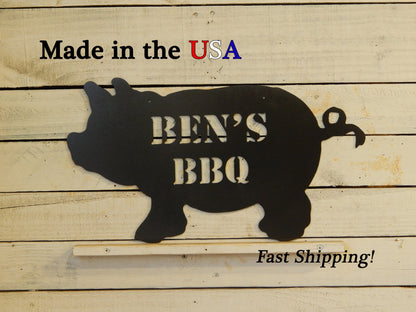 Customized BBQ Pig Sign